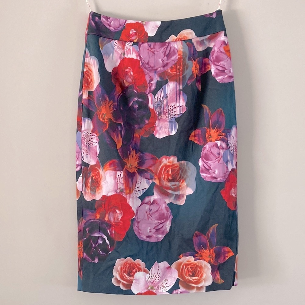 🌷2 for $20🌷 vintage Alannah Hill pencil Skirt SIZE 4 stretch Floral - Picture 1 of 7